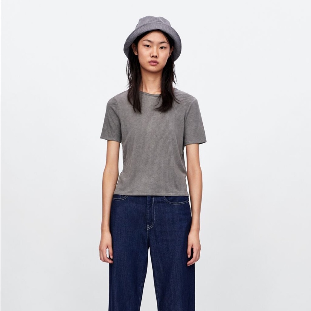 Zara ribbed t-shirt